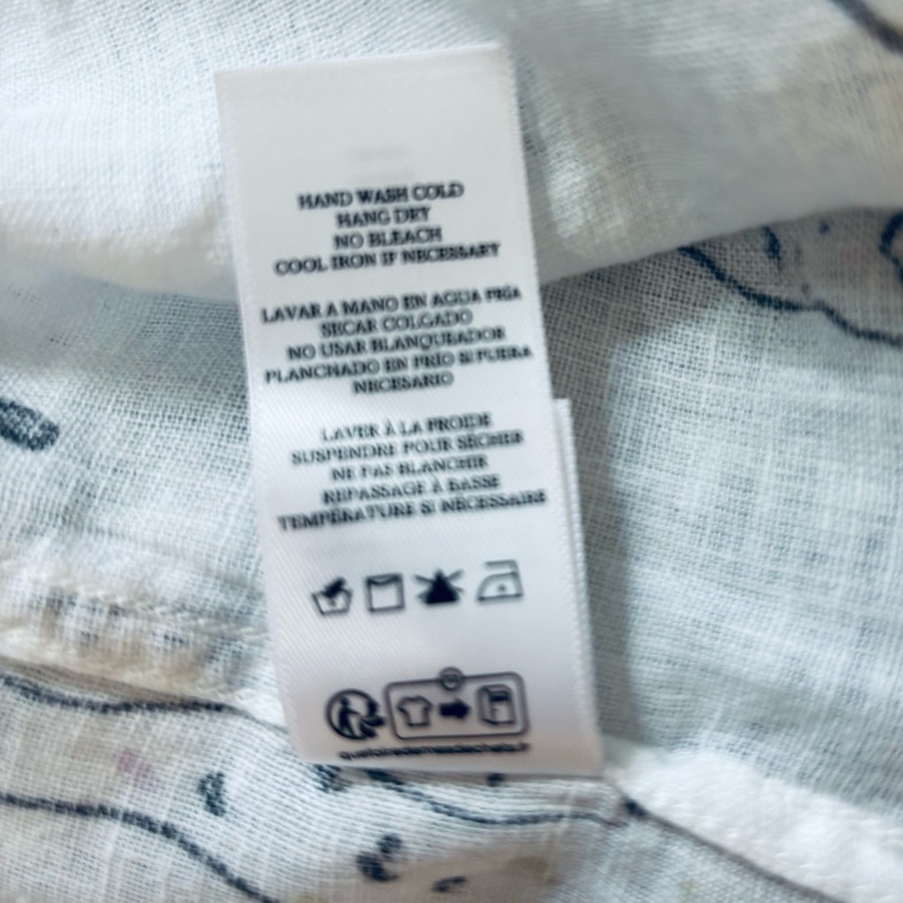 Rails/Nordstrom Charli Linen Blend Button Up Shirt in Belize Jaguar Size L. NWT - Picture 9 of 9